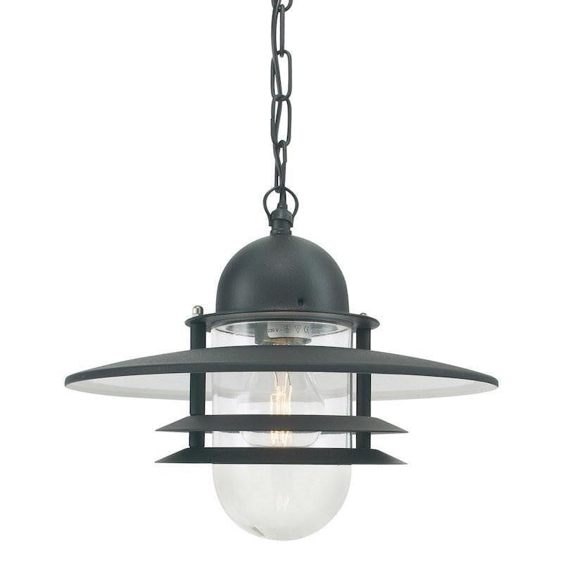 Elstead Oslo Black Outdoor Pendant Lantern
