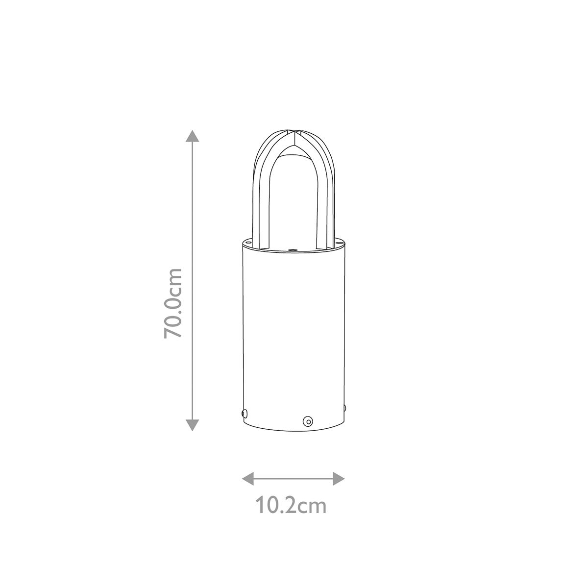 Elstead Paignton 1 Light Medium Brass Outdoor Bollard — alternate view