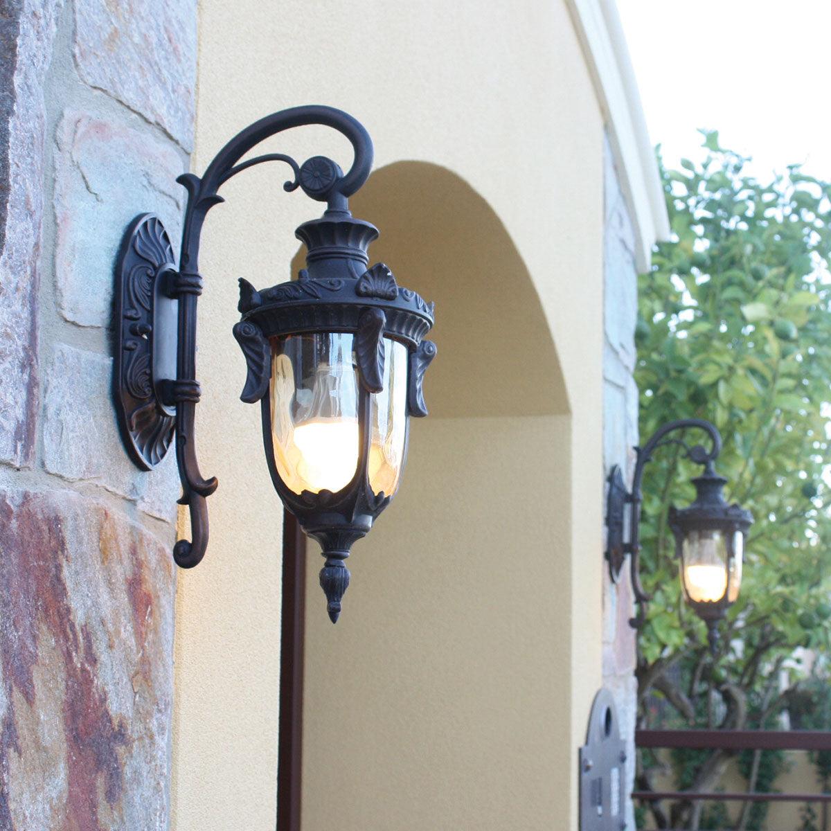 Elstead Philadelphia Old Bronze Finish Small Outdoor Downlighter Wall Lantern PH2-S-OB