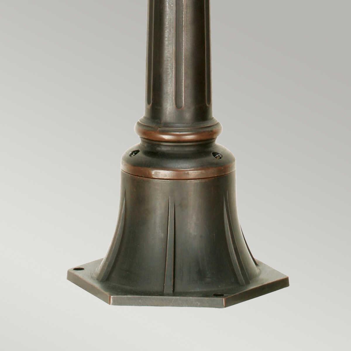 elstead philadelphia old bronze finish medium outdoor pillar lantern Close Up LED Bulb