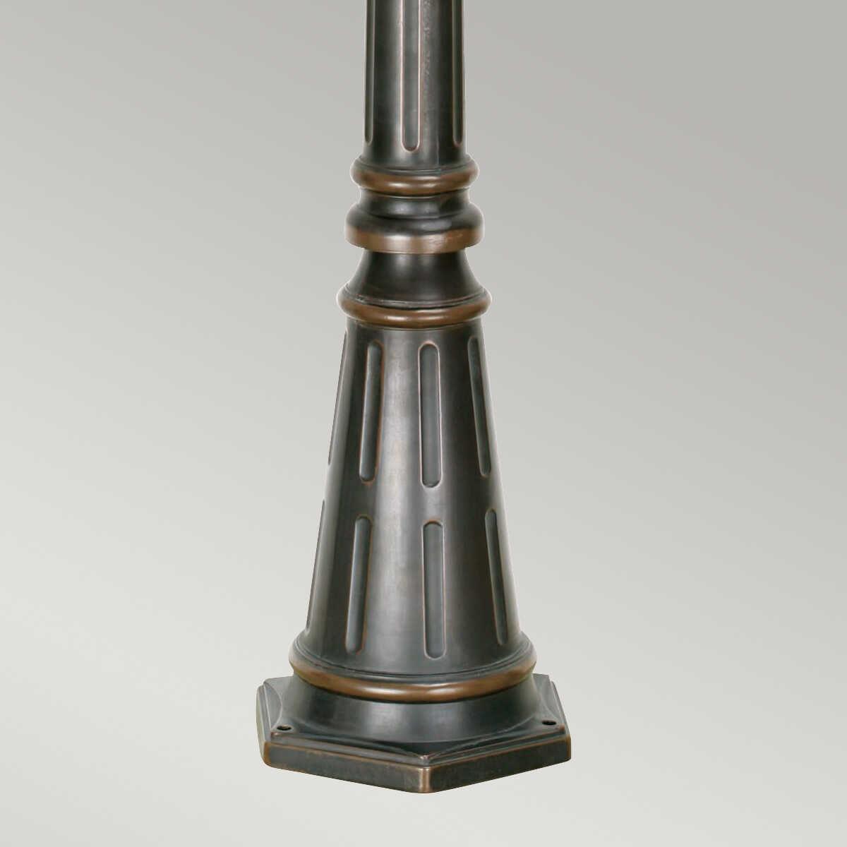elstead philadelphia old bronze finish large outdoor lamp post lantern Close Up LED Bulb