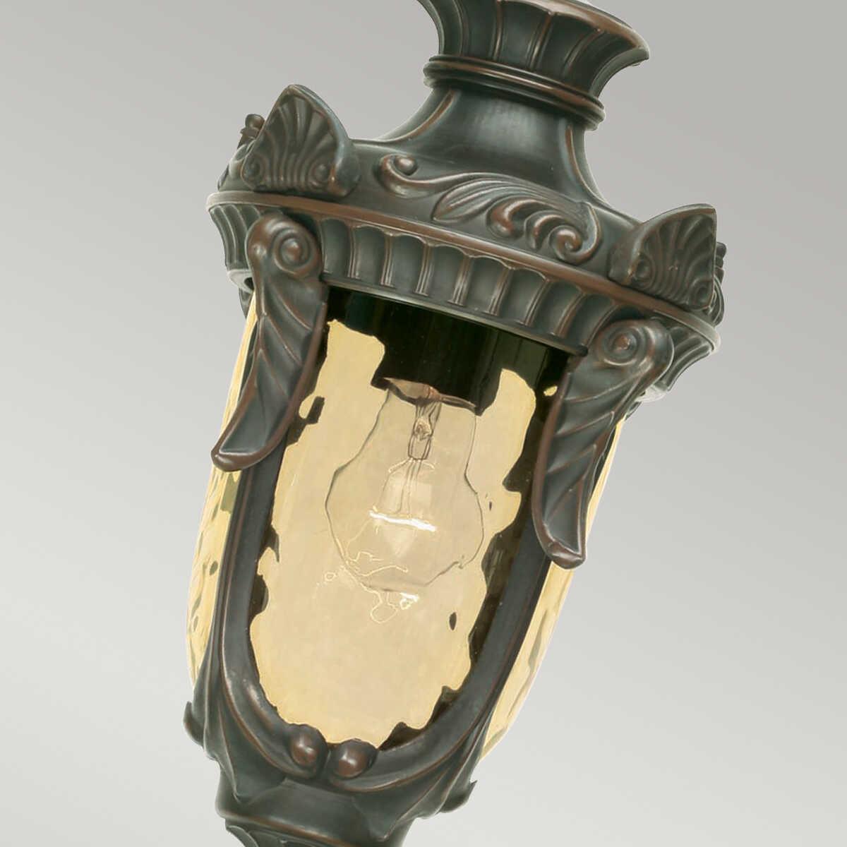 elstead philadelphia old bronze finish medium outdoor pendant lantern Detailed Close Up