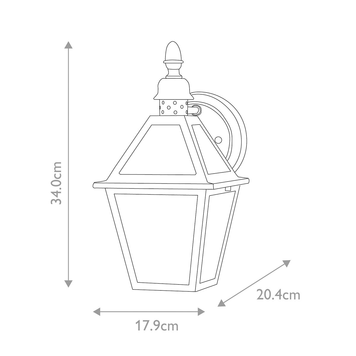 Elstead Polruan Black Outdoor Wall Light-warehouse-25-09-26