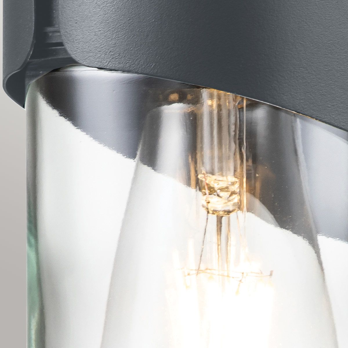 Porto Grey Outdoor Wall Lantern