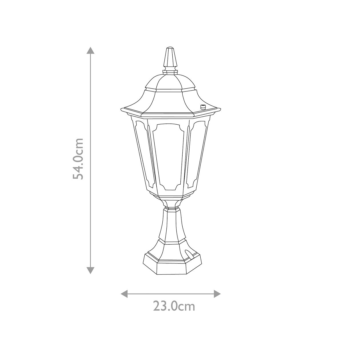 Elstead Parish Black Outdoor Pedestal Lantern — alternate view