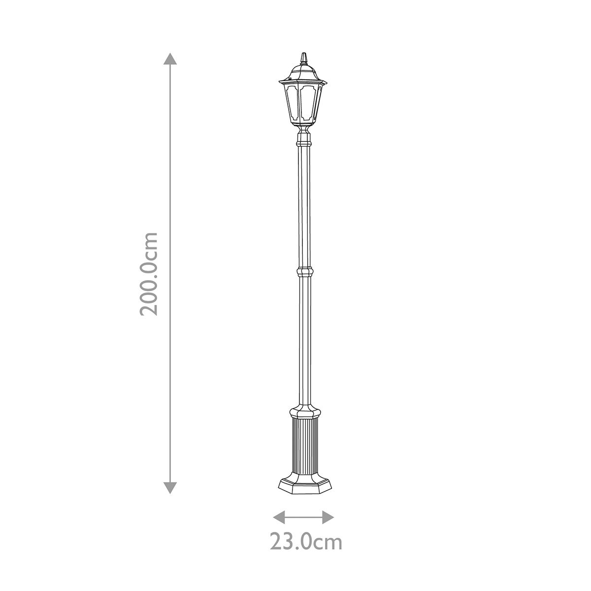 Elstead Parish Black Outdoor Lamp Post — alternate view