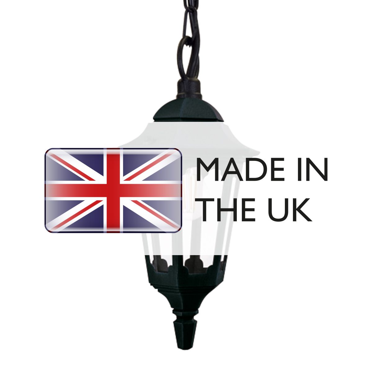 Parish Black Outdoor Chain Lantern