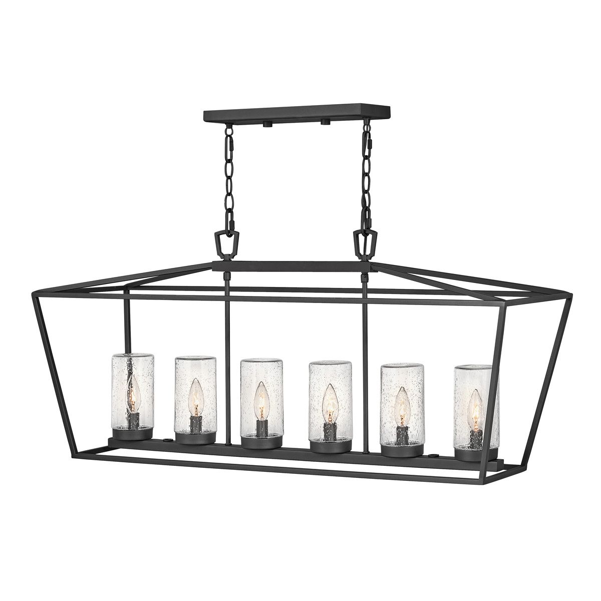 Alford Place 6 Light Outdoor Linear Pendant QN-ALFORD-PLACE-6P-MB by Hinkley