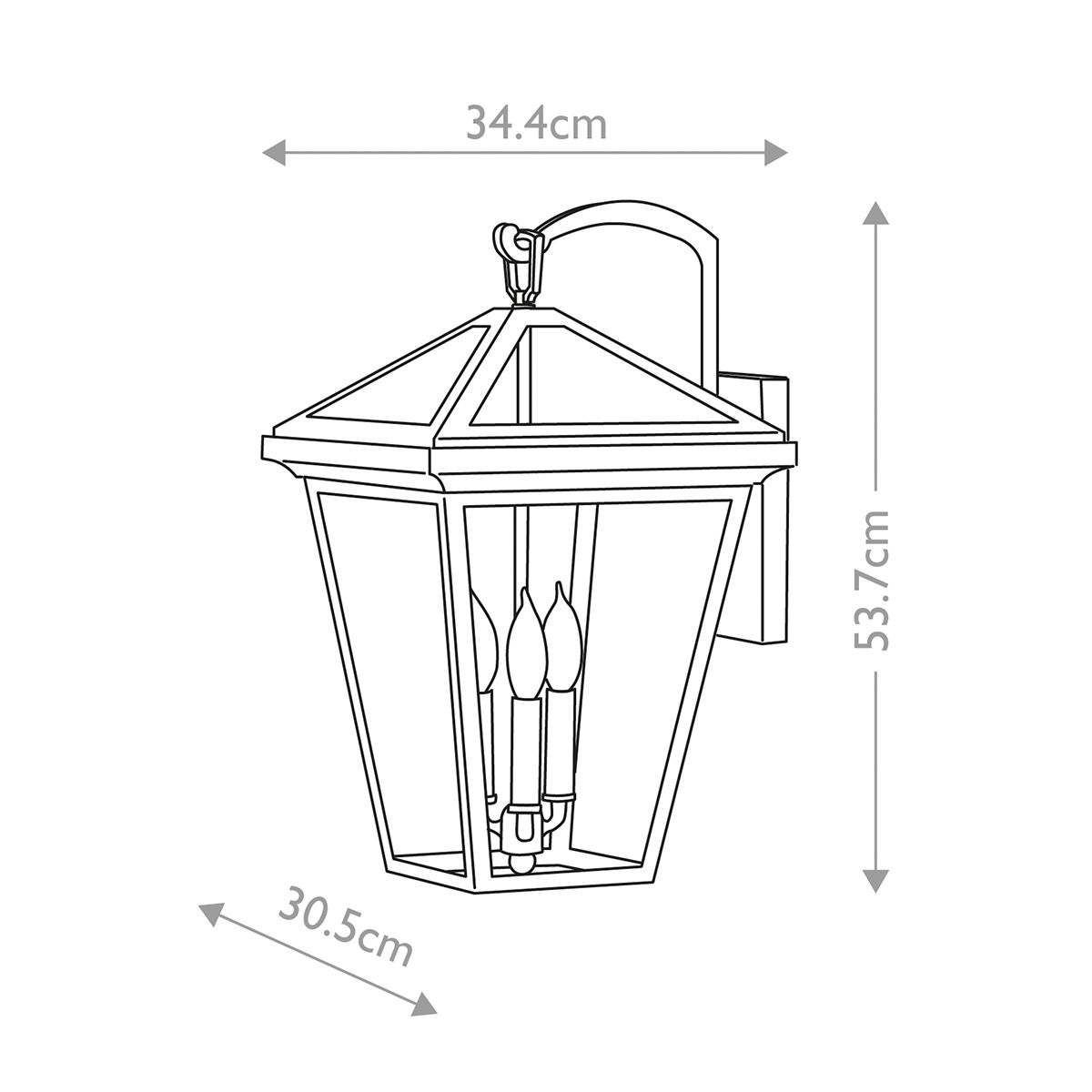 Alford Place 3 Light Large Outdoor Wall Lantern