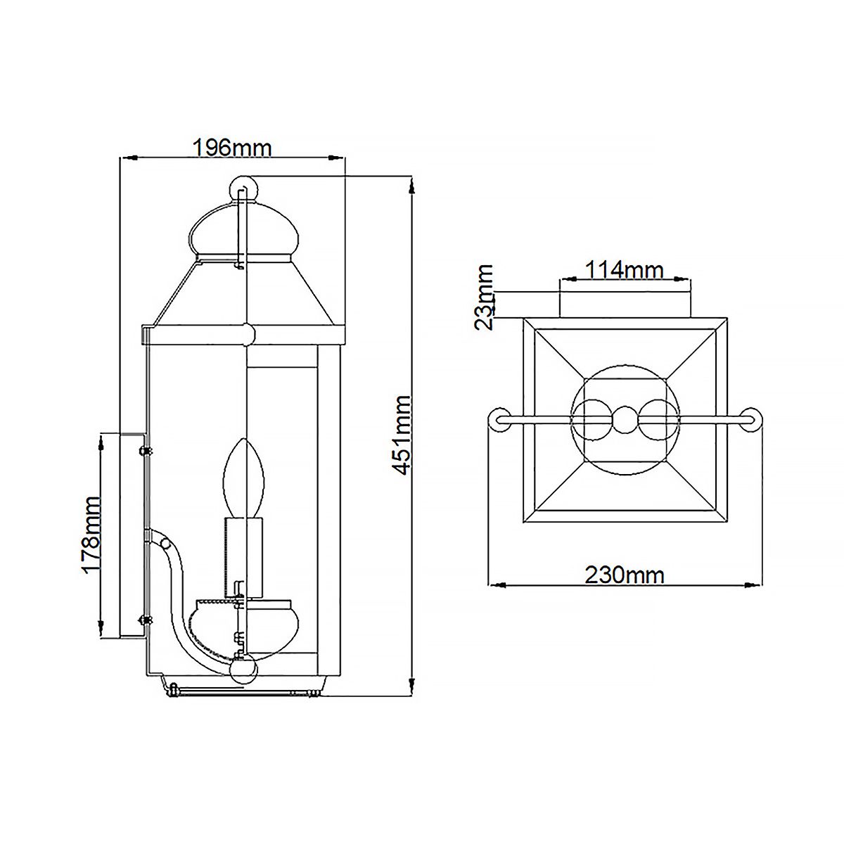 Anchorage 2 Light Outdoor Wall Lantern