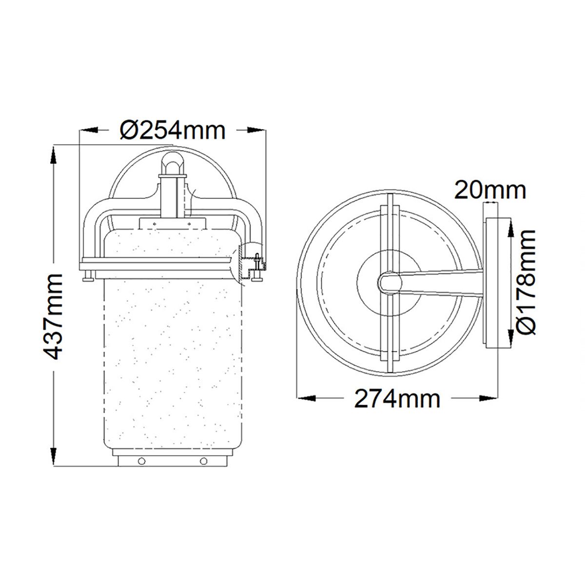 Andover 1 Light Large Outdoor Wall Lantern