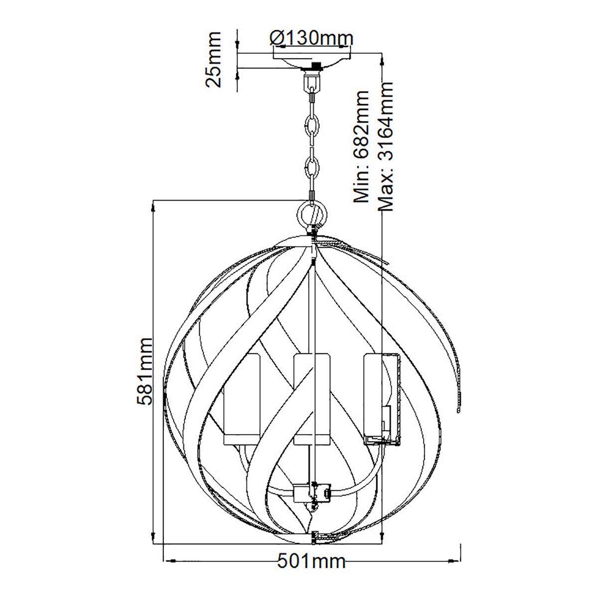 Blacksmith 4 Light Outdoor Chandelier