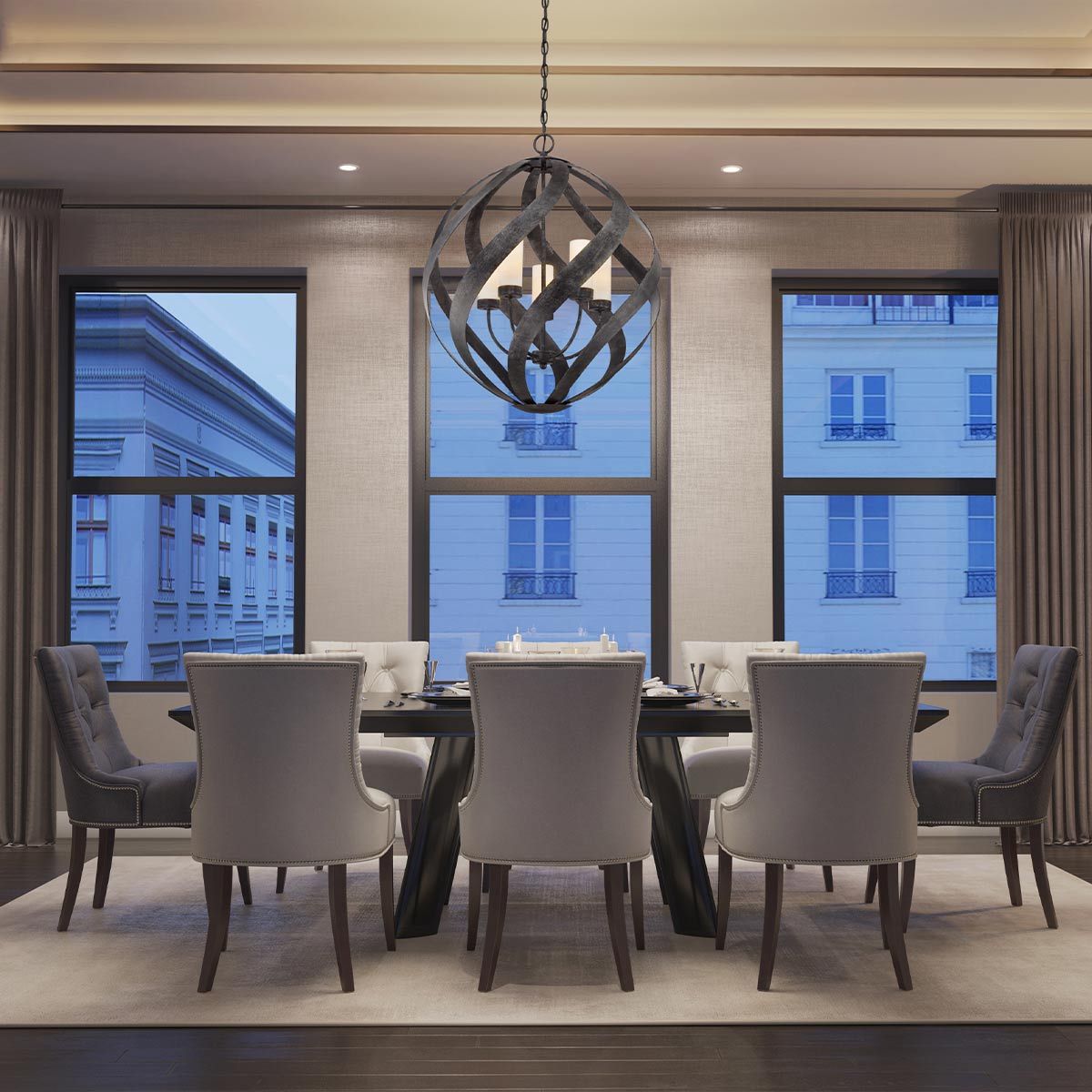 Blacksmith 5 Light Outdoor Chandelier-warehouse-25-09-26