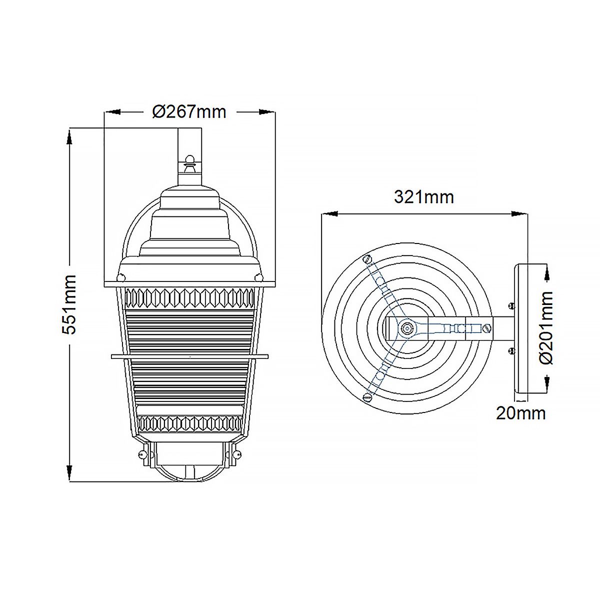 Chance Harbor Large Zinc Outdoor Wall Lantern