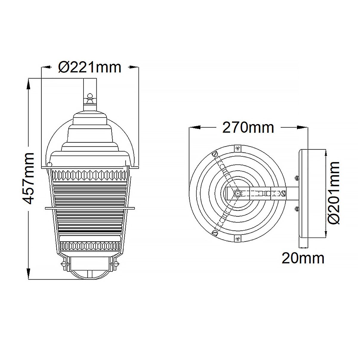 Chance Harbor Medium Zinc Outdoor Wall Lantern