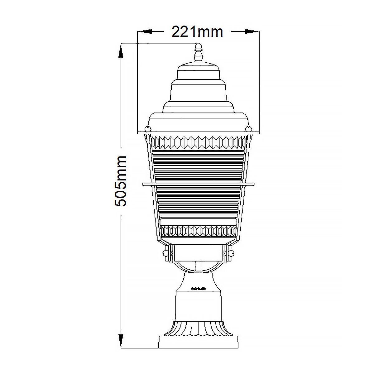 Chance Harbor Zinc Outdoor Pedestal Lantern