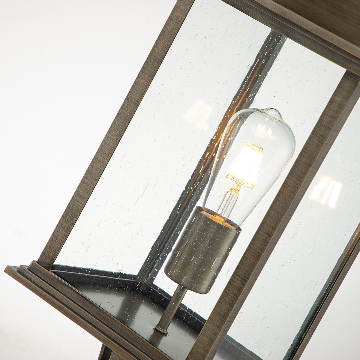 Grant 1 Light Large Bronze Outdoor Pedestal Lantern