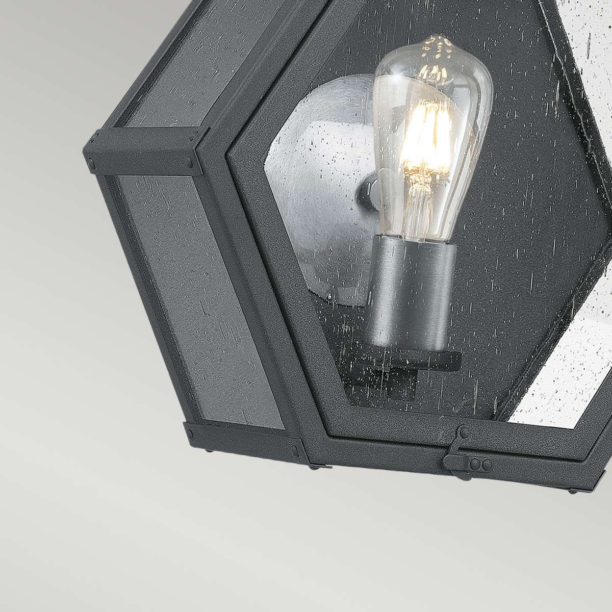Heath 1 Light Medium Black Outdoor Wall Lantern