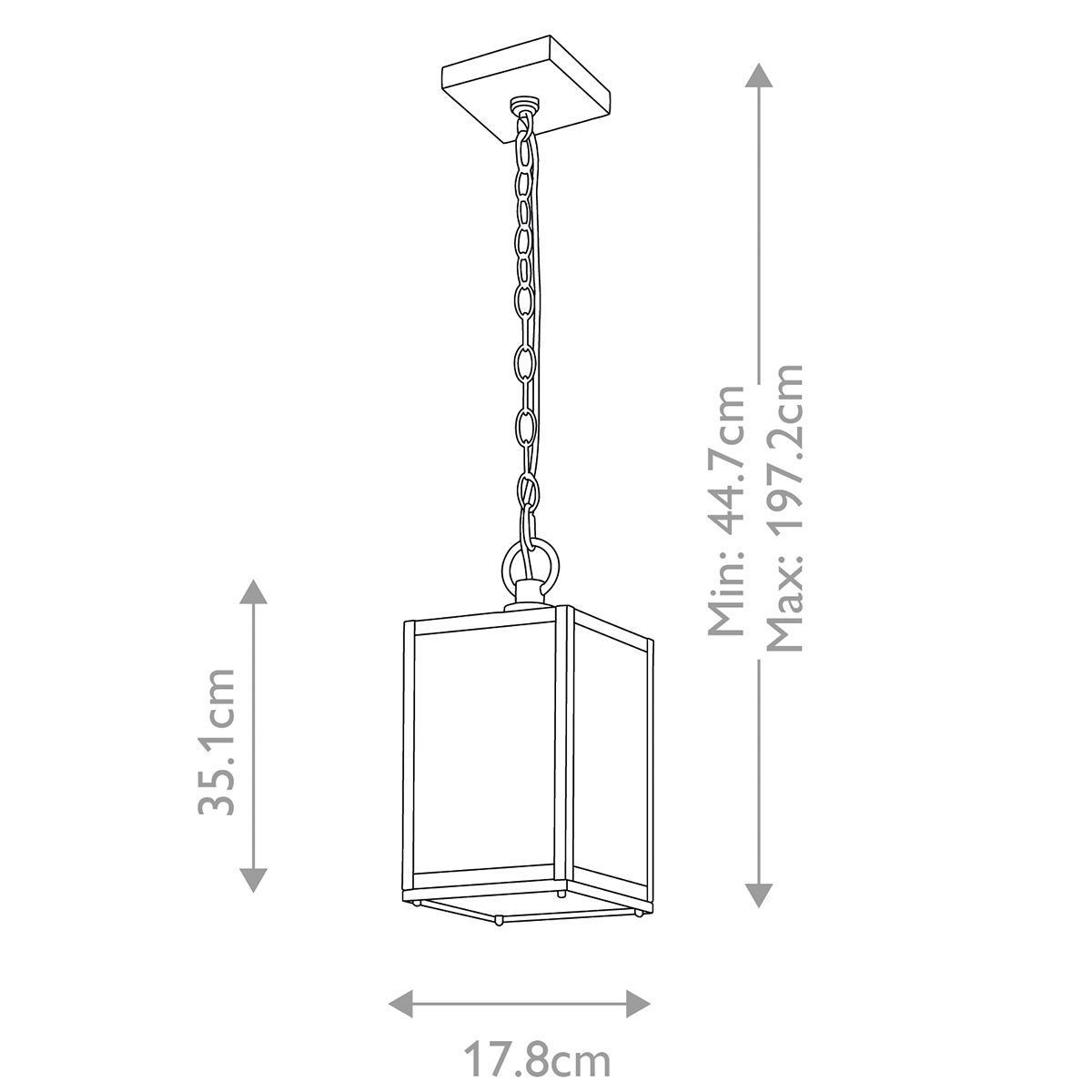 Lahden 1 Light Outdoor Chain Lantern