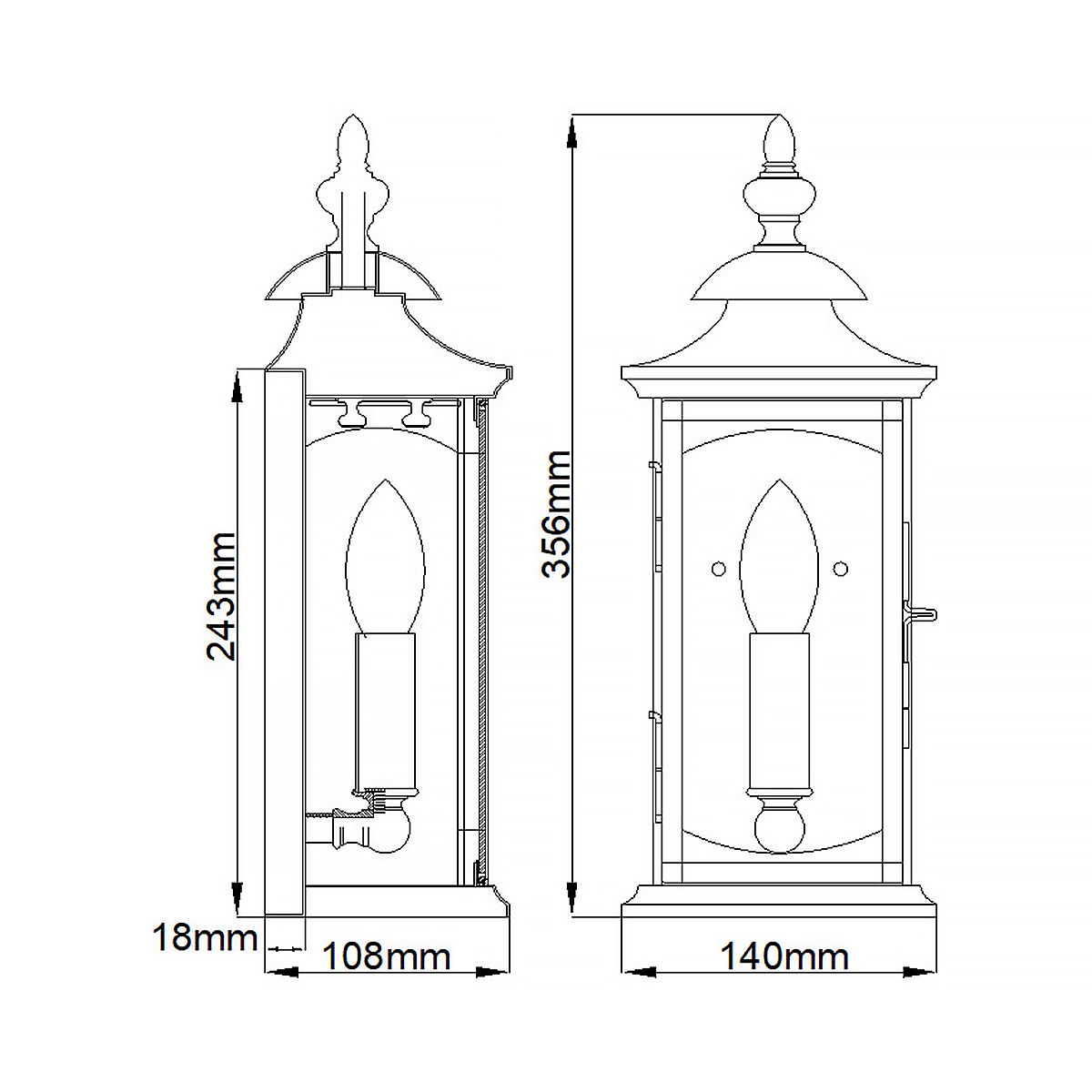 Market Square 1 Light Bronze Outdoor Wall Light