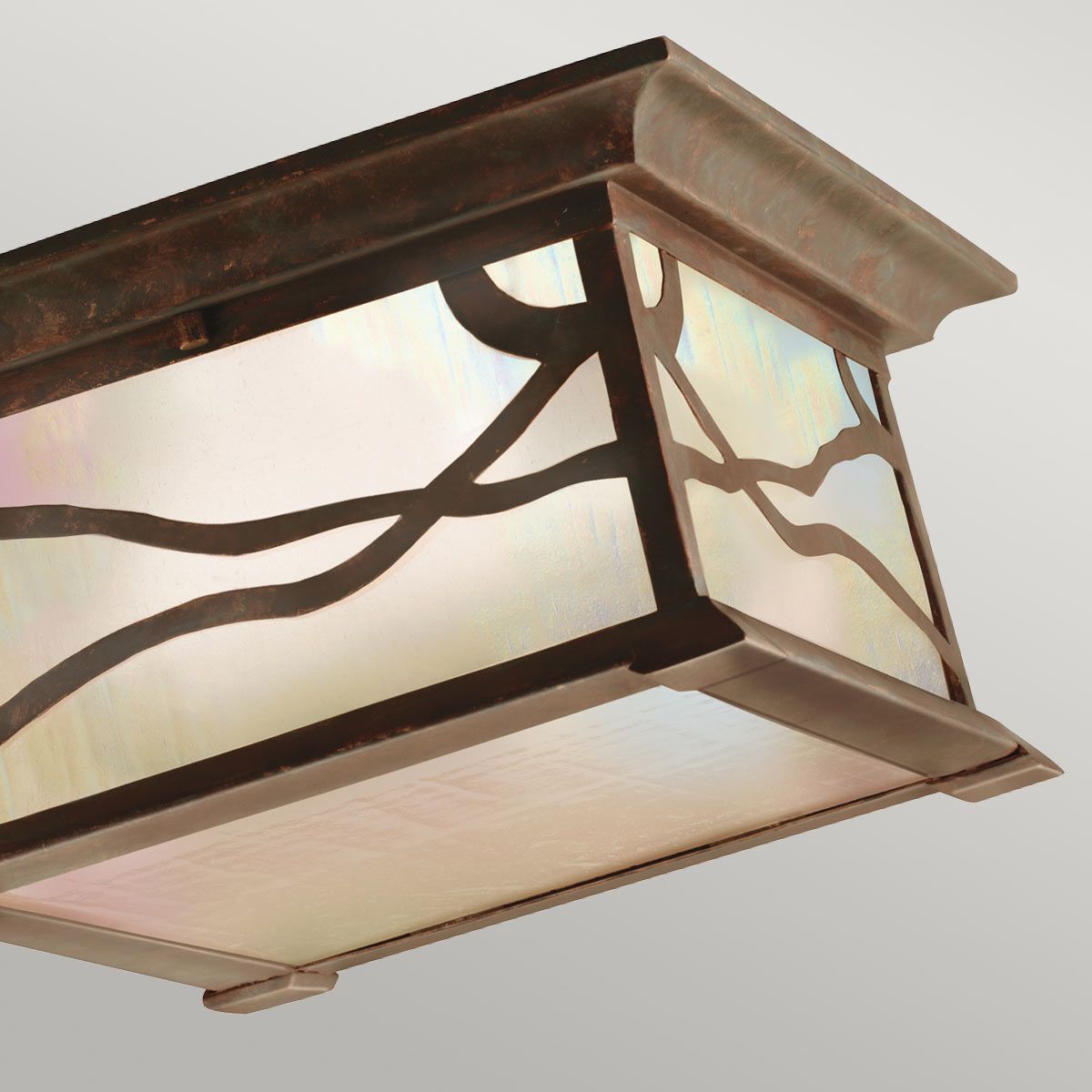 Morris 2 Light Copper Outdoor Flush