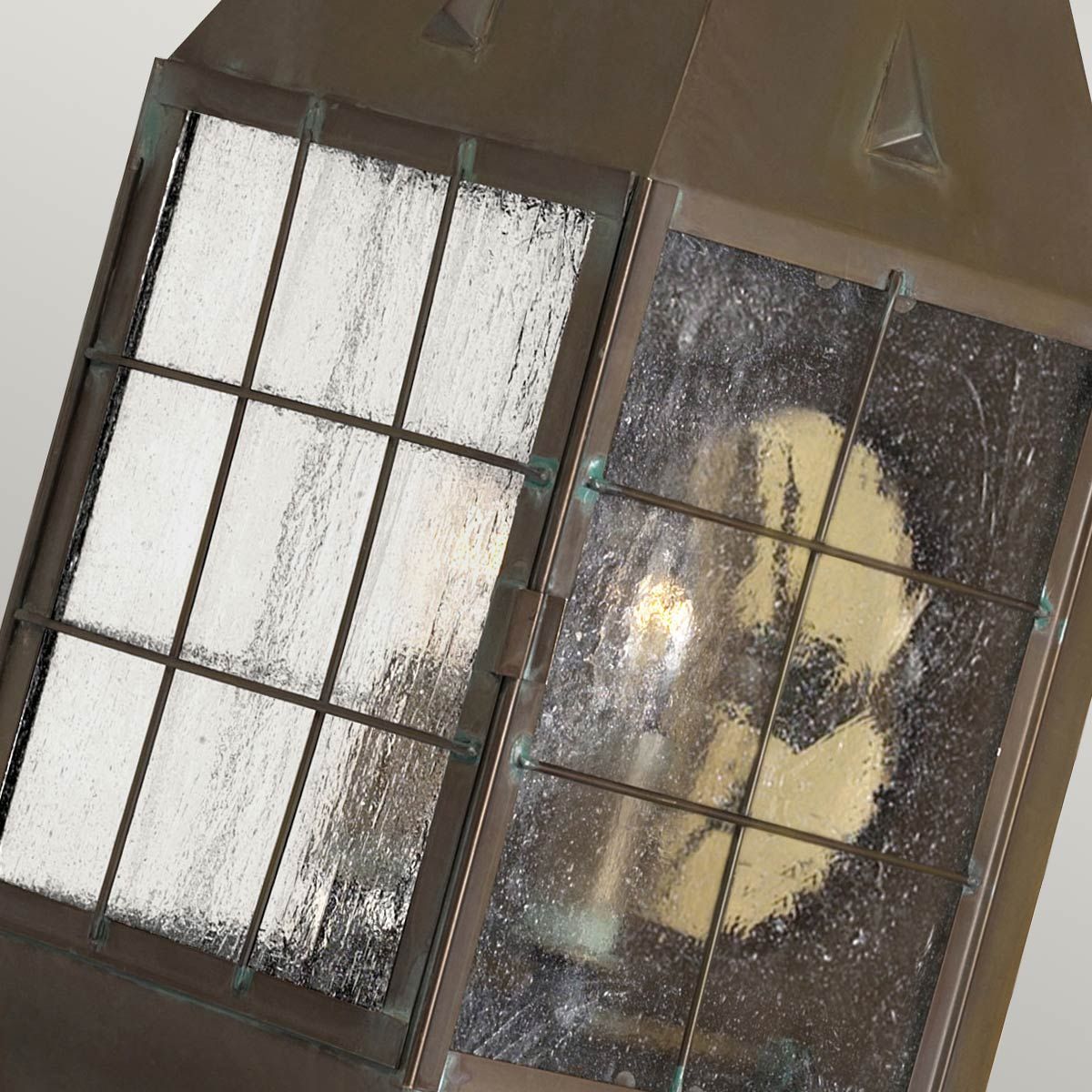 Nantucket 2 Light Large Brass Outdoor Wall Lantern