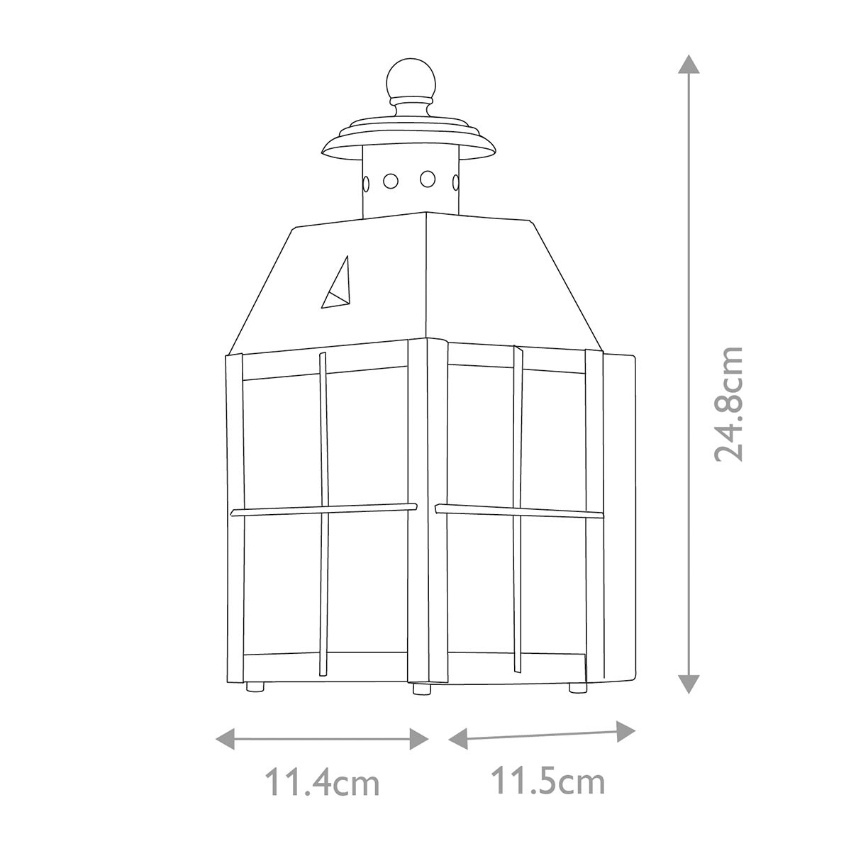 Nantucket 1 Light Extra Small Brass Outdoor Wall Lantern