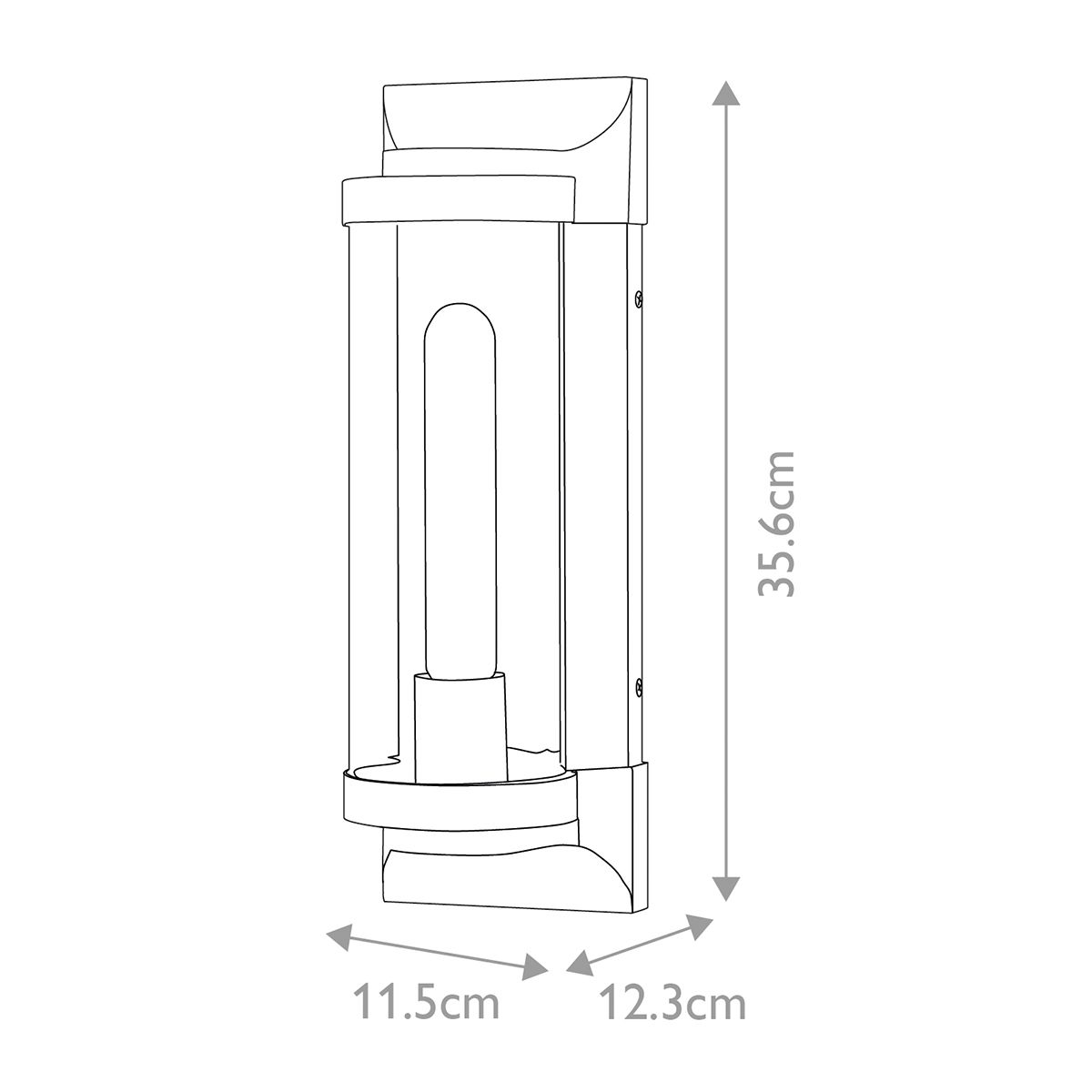 Pearson 1 Light Bronze Outdoor Medium Wall Lantern