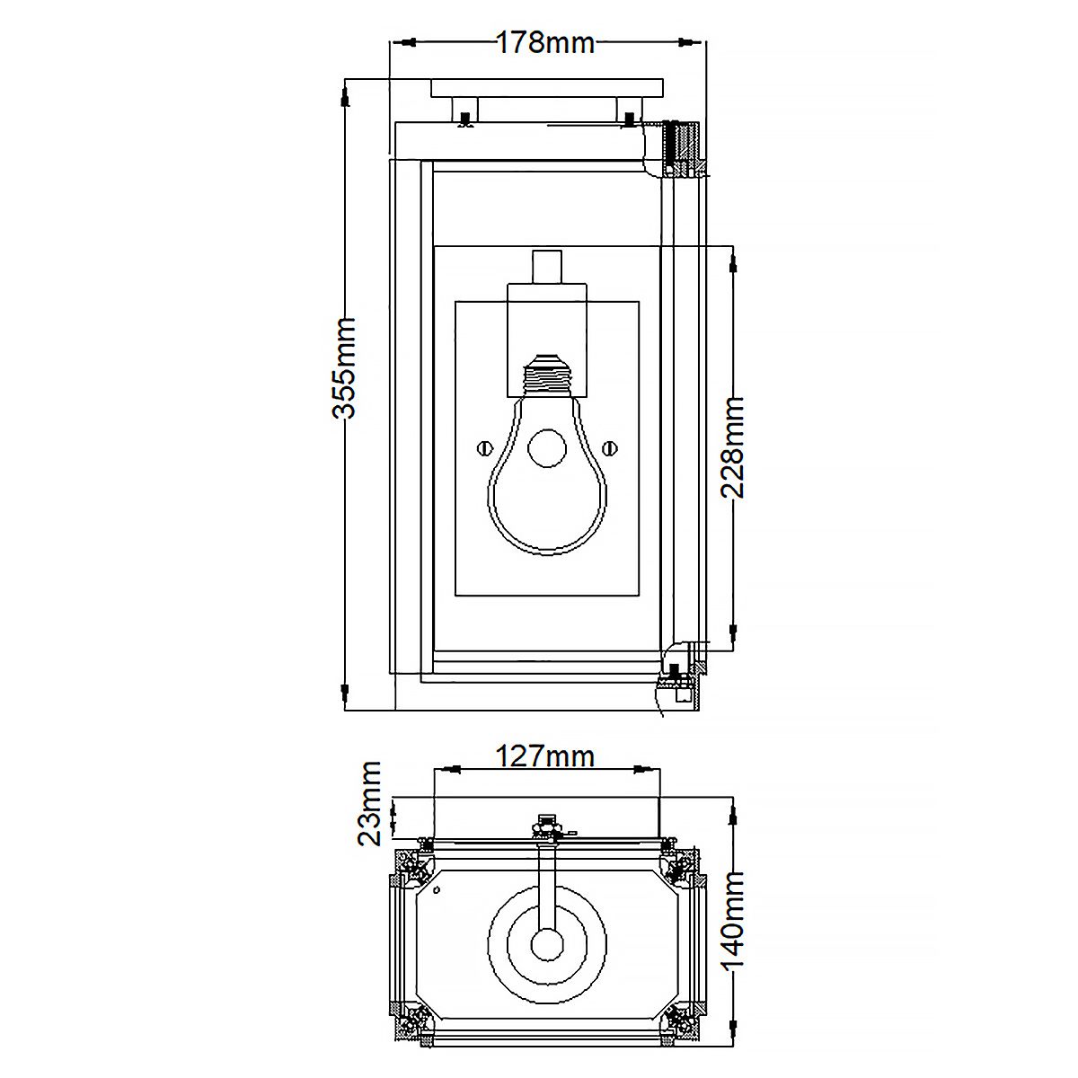 Sutcliffe 1 Light Aged Zinc Outdoor Wall Lantern