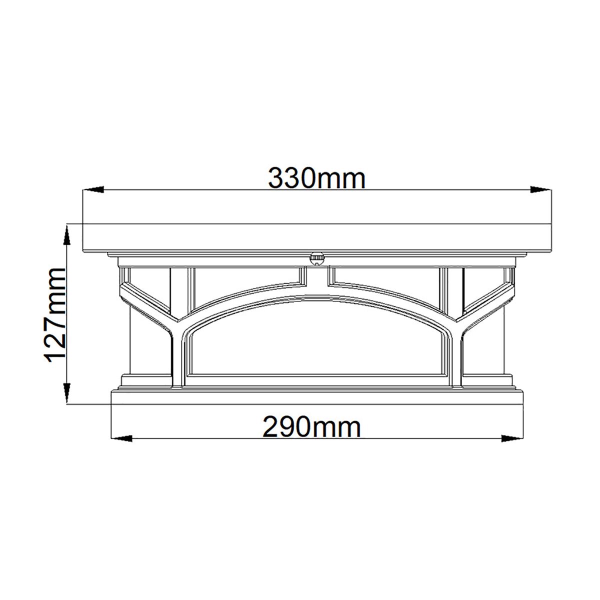 Quoizel Marblehead 2 Light Flush Outdoor Ceiling Light — alternate view
