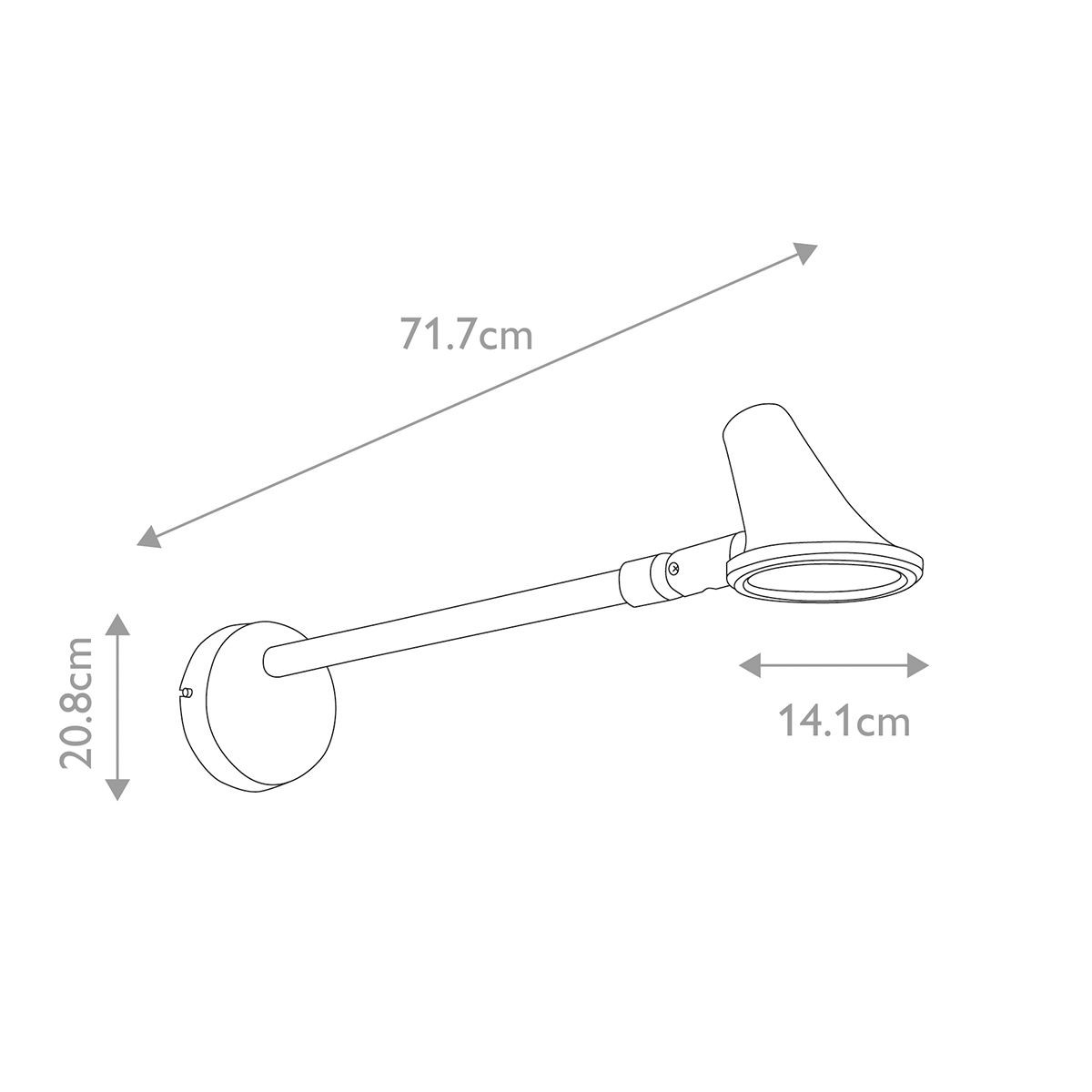Elstead Selma LED Black Outdoor Sign Light — close-up detail