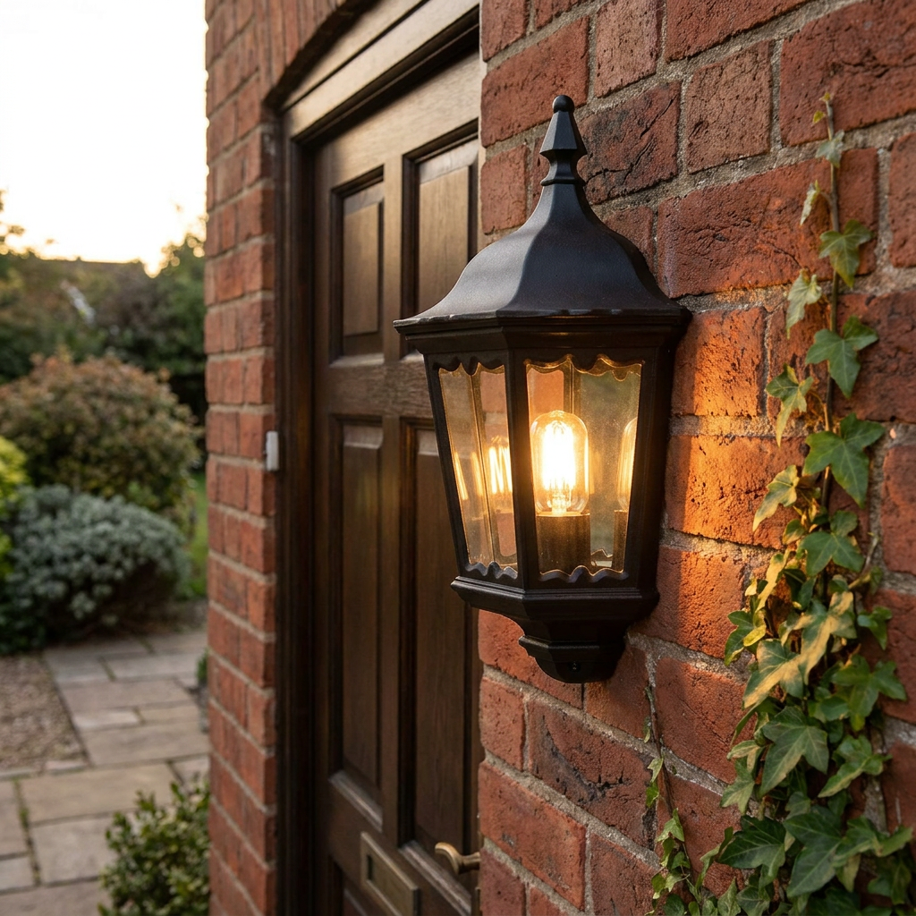 Elstead Medstead 1 Light Black Outdoor Half Light