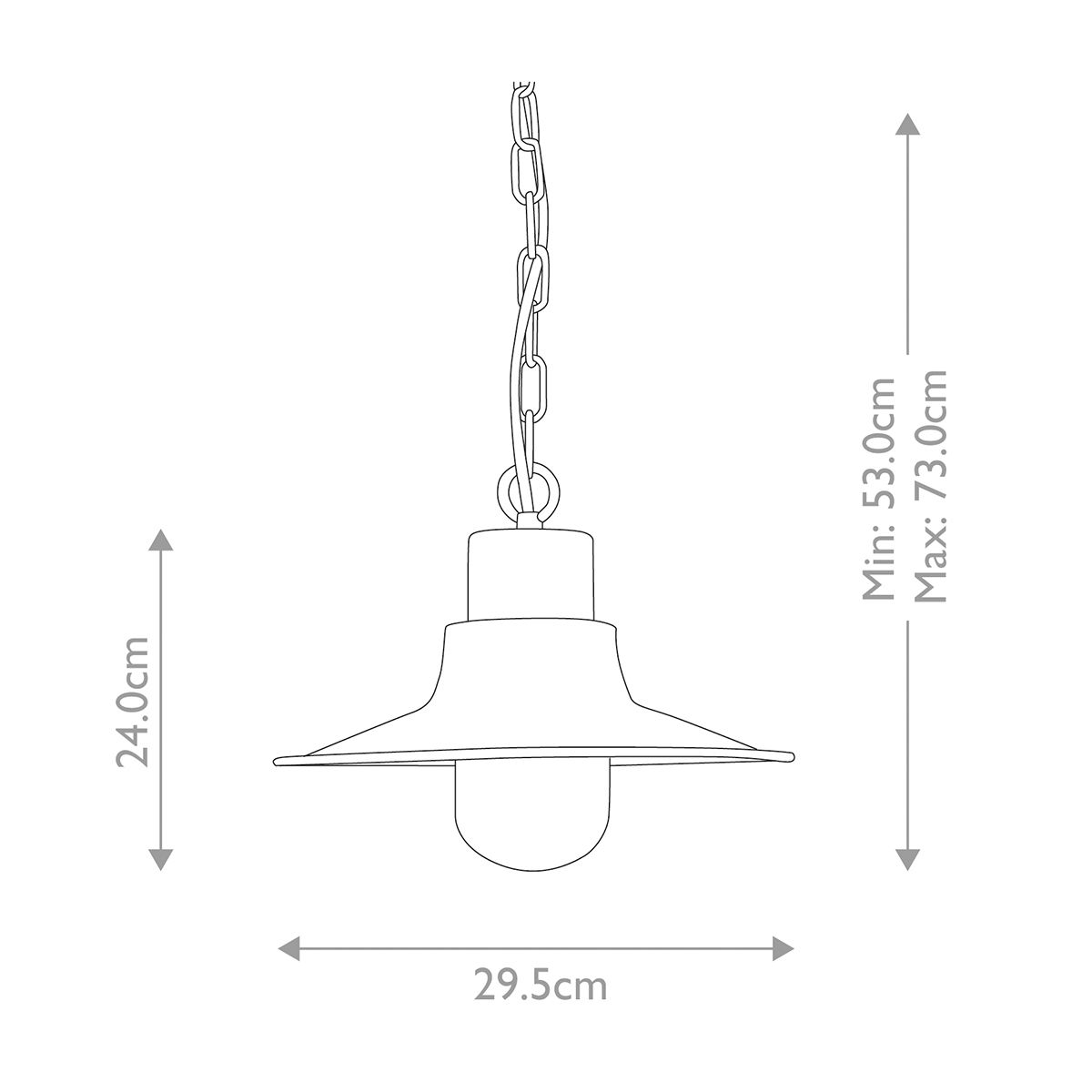 Elstead Sheldon Brass Outdoor Pendant Light — alternate view
