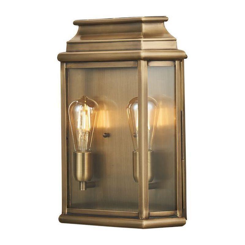 Elstead St Martins Large Aged Brass Outdoor Wall Light-warehouse-25-09-26