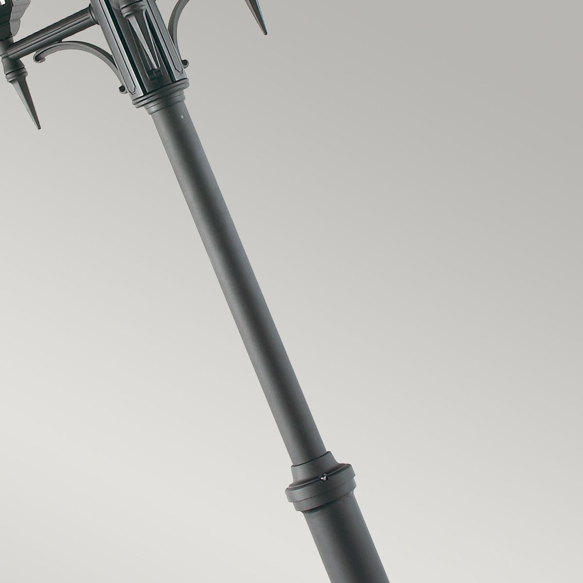 Elstead Valencia Black Finish Outdoor Three Arm Lamp Post V7 BLACK