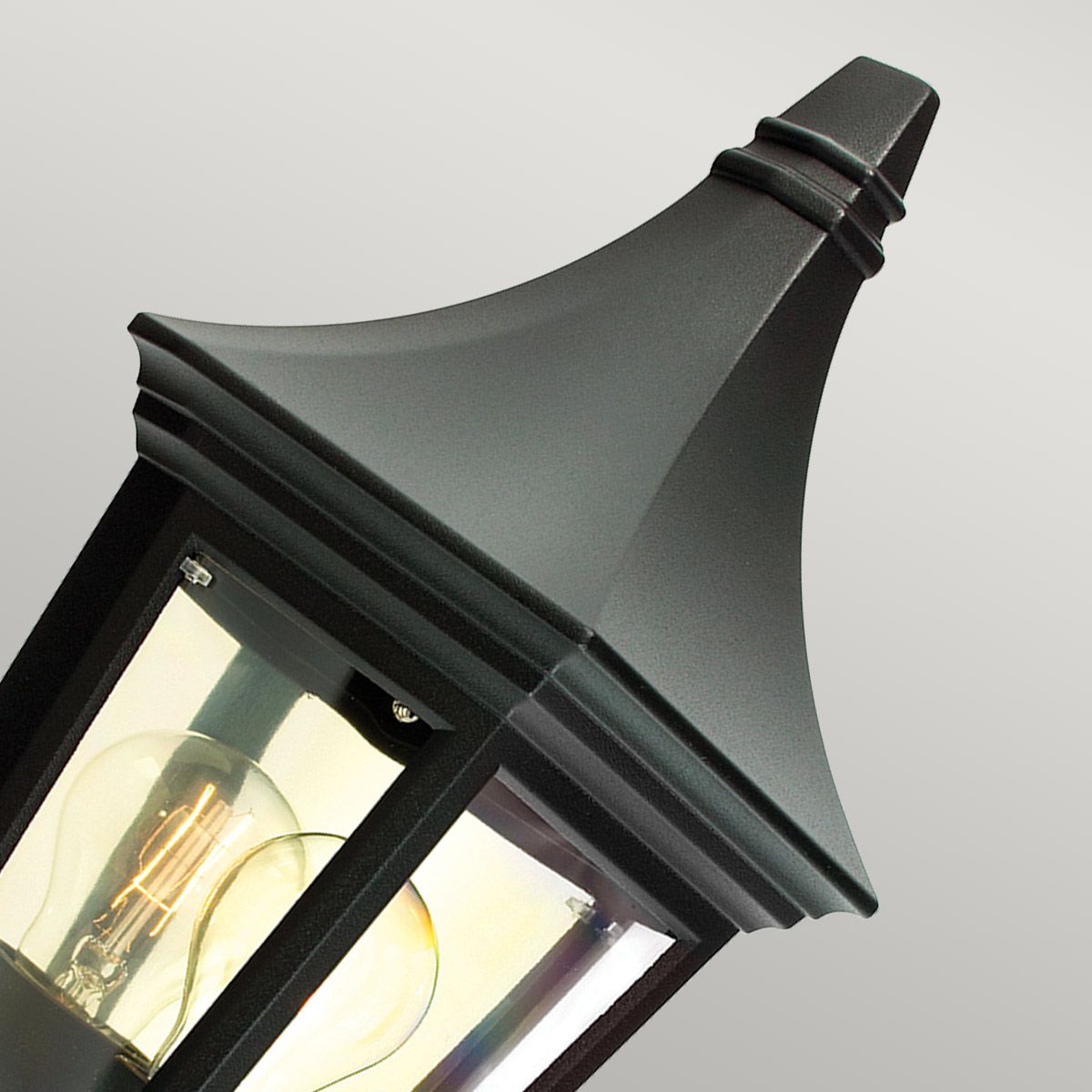 Elstead Valencia Black Outdoor Porch Ceiling  Light — lifestyle setting