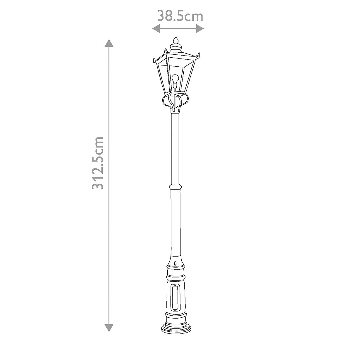 Wilmslow 1 Light Lamp Post