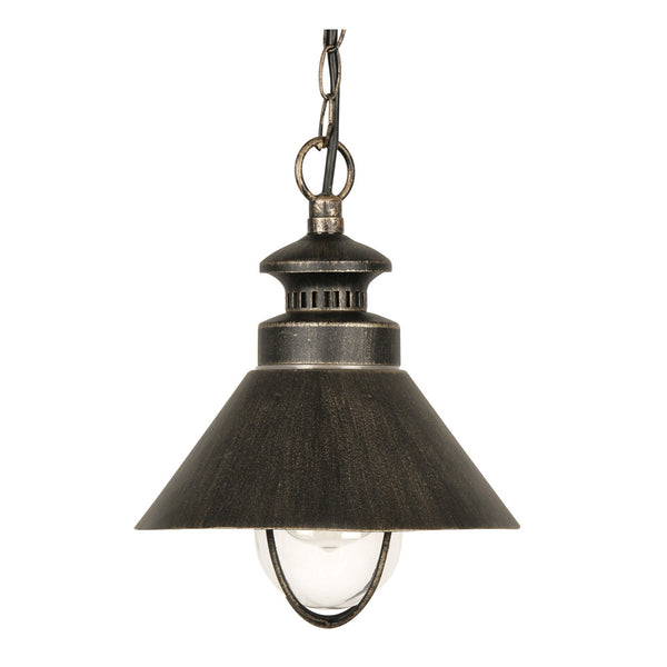 Oaks Weatherby Black Brushed Gold Finish Outdoor Pendant Light 105 CH BG by Oaks Outdoor Lighting