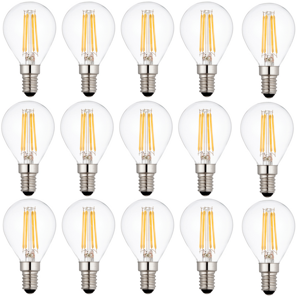 15 x E14 Filament LED Lamp/Bulb Dimmable 4W (40W Equivalent)