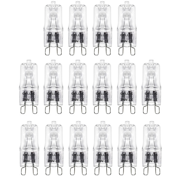 16 x G9 Dimmable 28W Warm White Halogen (40W Equivalent)