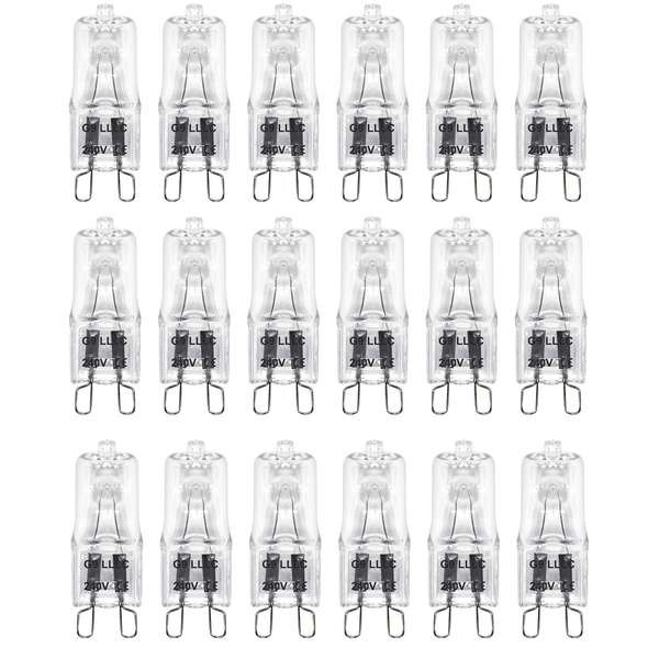18 x G9 Dimmable 28W Warm White Halogen (40W Equivalent)