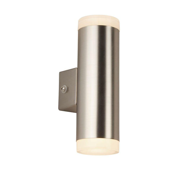 Metro LED Outdoor 2 Light Satin Silver Up/Down Wall Light