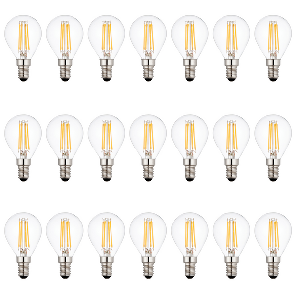 21 x E14 LED Filament Lamp/Bulb Dimmable 4W (40W Equivalent)