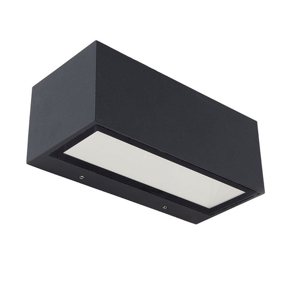 Lutec Gemini Outdoor LED Wall Light In Dark Grey 5189101118