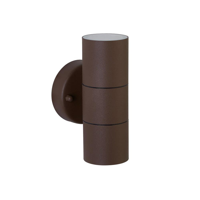 Metro LED Rust Brown Outdoor 2 Light Up/Down Wall Light
