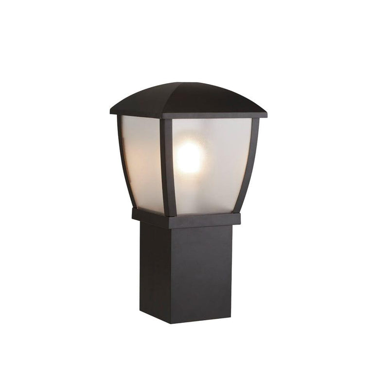 Seattle Black Outdoor Post 45cm Height - Searchlight