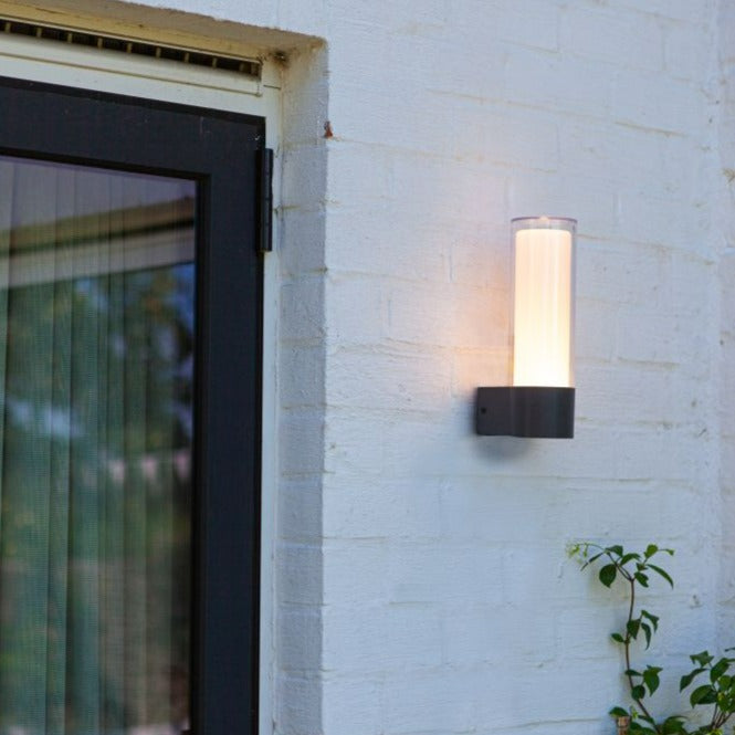 Lutec Dropa Colour Changing Outdoor LED Wall Light - Dark Grey 5000501118 White Light