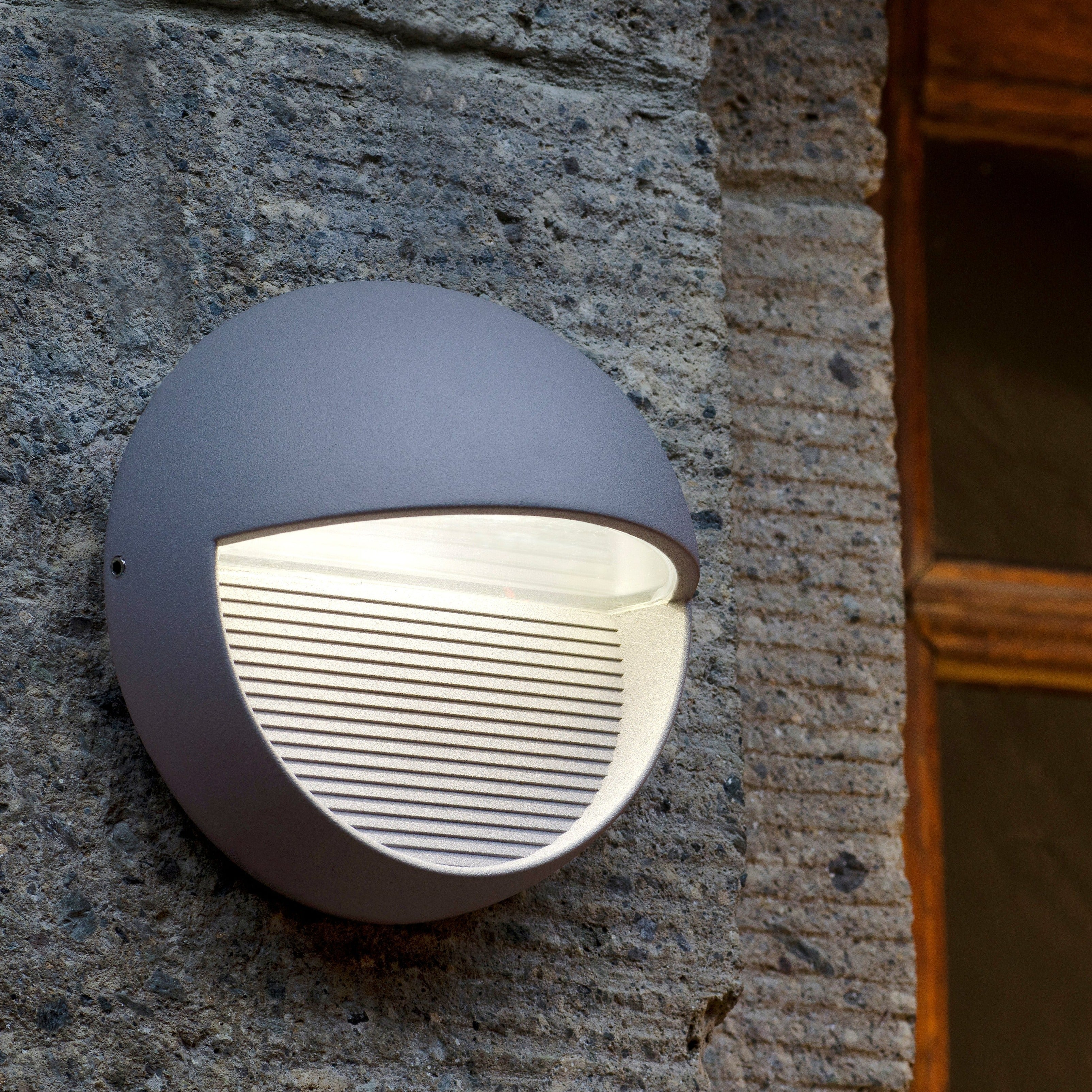 Lutec Radius Outside Grey LED Wall Light 5186502118