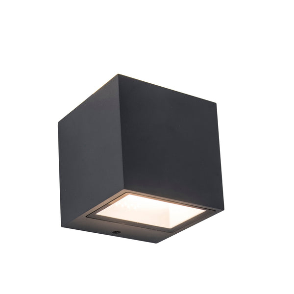Lutec Gemini Outdoor LED Up & Down Wall Light In Dark Grey 5189114118
