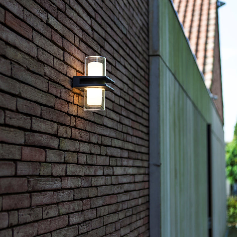 Lutec Tango LED Outdoor Wall Light - Dark Grey 5192901118